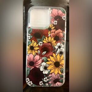 Fsoole Floral Magnetic Phone Case for iPhone 16 Pro Max - Multicolor